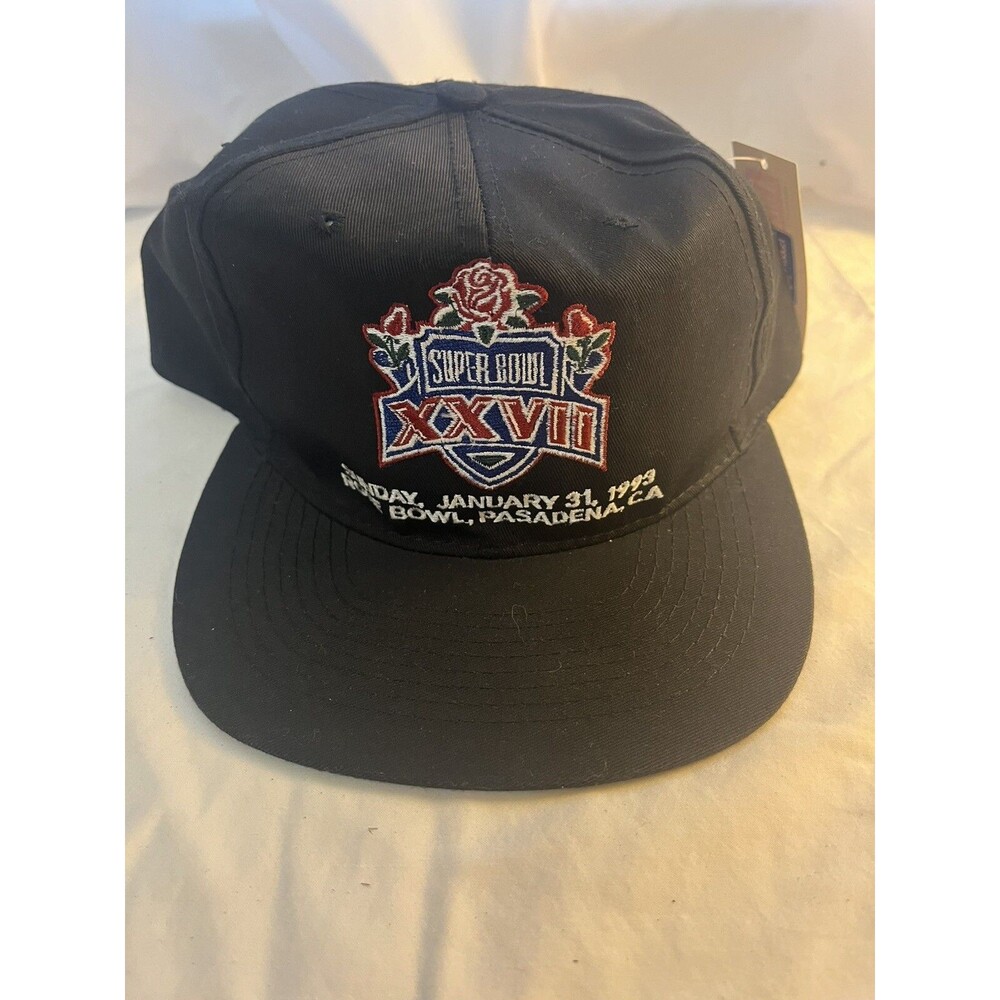 American Needle Super Bowl XXVIII Snapback Hat Black VTG NWTS